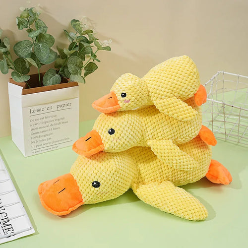 Squeaky Duck Plush Pet Toy